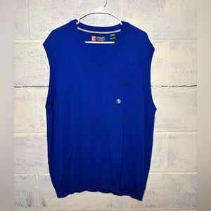 Chaps men's royal blue classic-fit V-neck sweater vest size 2XB (Big & Tall)